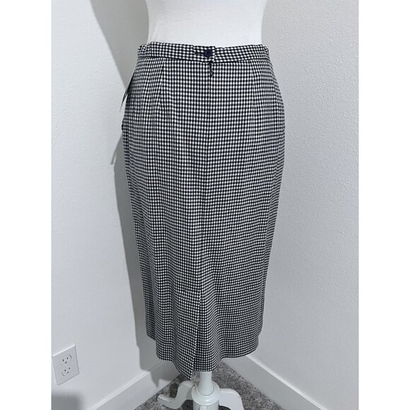 Vtg Pendleton size 8 wool pencil skirt Houndstooth New w tags Academia Preppy - Picture 5 of 9